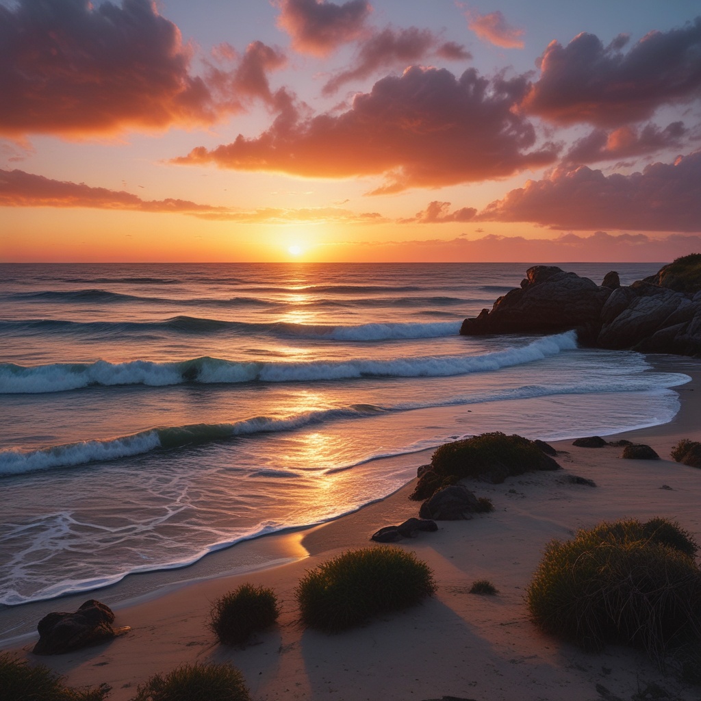 sunrise by the sea
